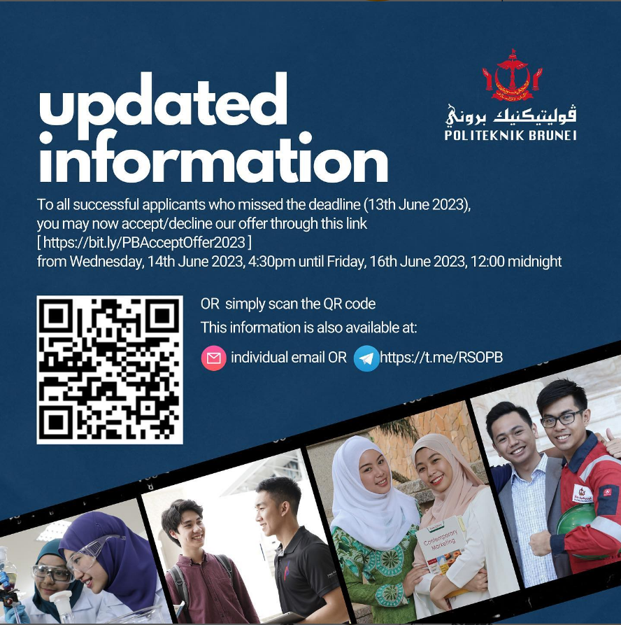 Updated Information PB Offer Politeknik Brunei